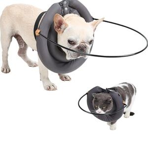 Hekisace, Pet Protective Collar with Hoop for blind dogs or cat, size Medium